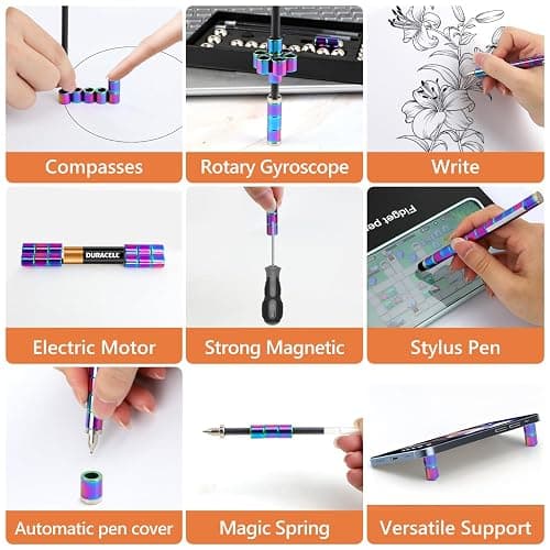 Big Magnetic Fidget Pen Men Women Novelty Gifts Adult Magnet Toys Cool Pen Teenage Boys Girls Birthday Gift Ideas for Him Dad Christmas Stocking Fillers Presents for Teens 10 11 13 15 16 18 Year Old thumbnail 6
