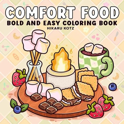 Comfort Food: Bold and Easy Coloring Book for Adults and Teens - Image 1