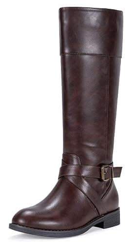 Vepose Women's 949 Knee High Boots,Tall Riding Boots Low Heel with Wide Calf and Wide Widths - Image 1