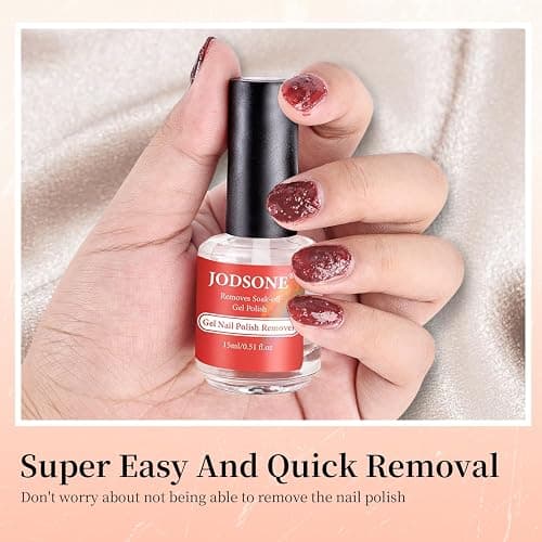 JODSONE Gel Nail Polish Remover Kit - Set with 15ml Gel Nail Polish Remover, Cuticle Oil and Latex Tape, and Complete Remover Manicure Tool Set, No Soaking thumbnail 4