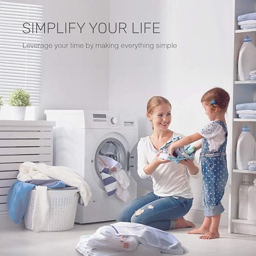 Mesh Laundry Bags for Delicates – 2 XLarge Durable Net with Anti Rust Zipper, Hanging Loop-Garment Safe Wash Bags and Organizer for Washing Machine, Lingerie, Jacket, Bra, Shoes, Sweater, Travel. thumbnail 7