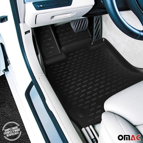 OMAC Gummimatten Fußmatten mit hohen Rand 3D kompatibel mit VW Up 2011-2020 TPE Automatten Schwarz 4X thumbnail 9