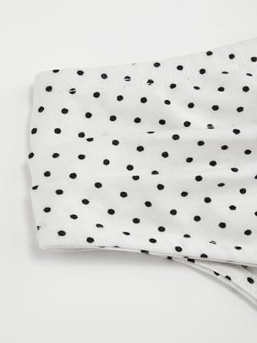 CIDER Women's Polka Dot Top Going Out Crop Tank Tops Boat Neck Ruched Summer Tops Trendy Cute Y2K Outfits thumbnail 2