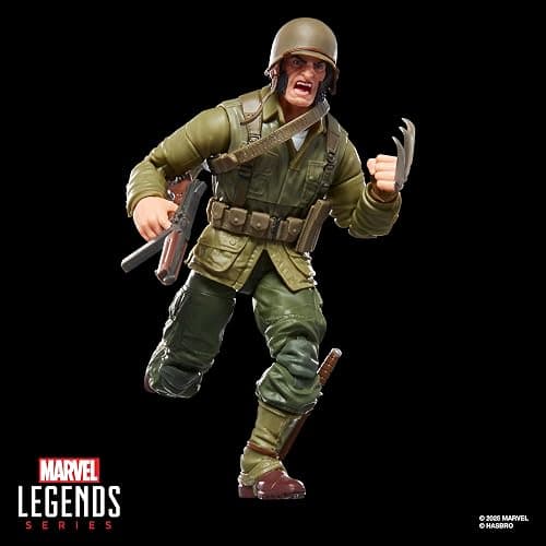 Marvel Legends Series Wolverine (WWII Logan), X-Men Comics Collectible 6-Inch Scale Action thumbnail 2