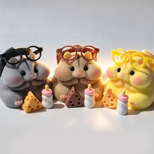 6-Pack Handmade Taba Squishy Hamster Toy, Cute Squishy Hamster Fidget Toy, Realistic Hamster Toy, Soft Silicone Mochi Furry Toy, Stress Relief Gift for Adults & Kids, Sensory Anxiety Plushie(6 colors) thumbnail 5