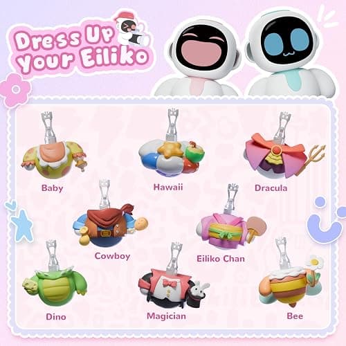 ENERGIZE LAB Eiliko Lover Set + Mystery Swappable Themed Bodies - Portable Robot with AI, Fun Electronic Pendant Toys, Gifts for Couples and Best Friends. thumbnail 4