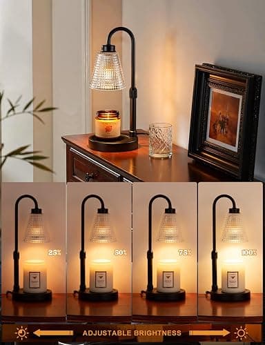 Innqoo Candle Warmer Lamp with Timer, Dimmable Candle Warmer for Jar Candles, Height Adjustable Wax Melts Warmer, Birthday Gifts for Women Mom, House Warming Gifts New Home Decor thumbnail 3