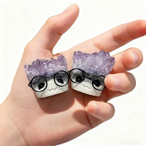 Estairkas Natural Crystal Hedgehog Pet Rock, Mystery Quartz Desk Decor | Punk crystal buddy for rock collectors, coworkers & friends; fun birthday desk accessory - Image 1