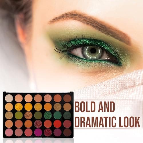 Profusion Cosmetics Marigold 35 Shade Eyeshadow Palette – Multicolor Blendable Natural Shades in Matte, Shimmer, and Glitter Finishes, Long-Wear Formula, Vegan & Cruelty-Free Makeup thumbnail 2