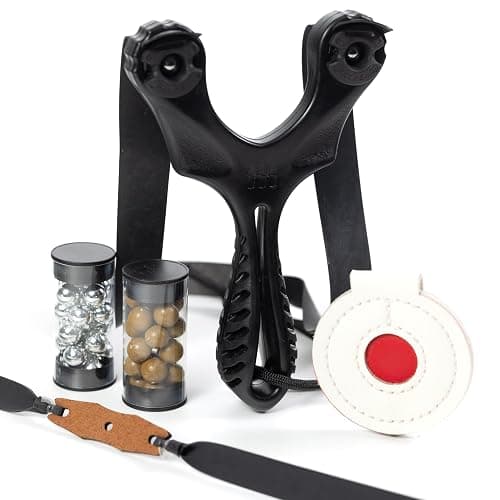 SimpleShot Axiom Ocularis Slingshot with Clay Ammo, Target, and Two Bands for Professional Hunting Target Marksmanship Shooting - Image 1