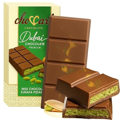 Dubai Chocolate Bar Variety Pack 5 Pcs – Pistachio Kunafa, Lotus, Angel Hair & Strawberry Cheesecake Chocolate Gift Box | Assorted Gourmet Middle Eastern Chocolates thumbnail 3