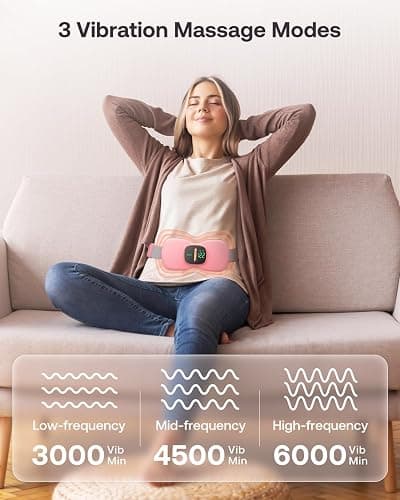 Heating Pad for Period Cramps, Portable Menstrual Heating Pad, Period Pain Relief Heated Pad, Back or Belly Heating Belt, for Her Women Girl Friend Wife thumbnail 3