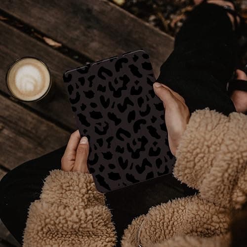 Deokke Compatible with iPad mini 7 Case(A17 Pro) 2024 iPad mini 6 Case 8.3 Inch 2021,Pencil Holder Soft Back Auto Sleep/Wake Cover Women Men Girls Cute-Black Leopard Cheetah thumbnail 6