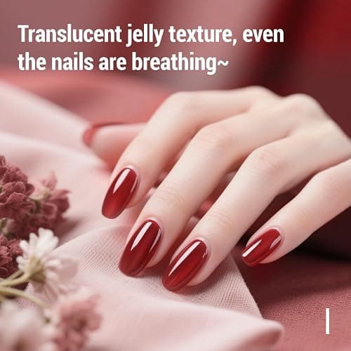 JODSONE 12PCS Gel Nail Polish Set 10 Translucent Jelly Colors Natural, Elegant & Long Lasting For Home & Salon Use thumbnail 5