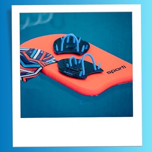 𝗦𝗽𝗼𝗿𝘁𝗶 Power Swim Paddles for Lap Swimming - Adjustable Straps - Lap Swimming Gears - Hand Paddles for Adults & Kids thumbnail 8