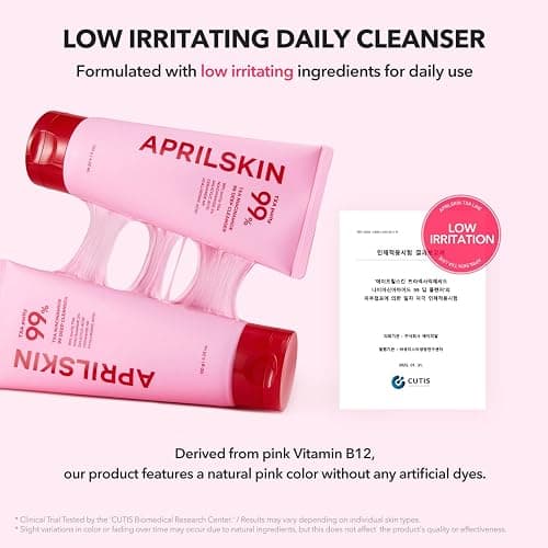 APRILSKIN TXA Niacinamide 99 Pore Care Pink Bubble Gum Deep Cleanser | 99% High-Purity TXA+Niacinamide | All-in-One Cleanser: Deep Cleansing, Blackhead Care, Pore Care, Moisturizing | 4.23 fl.oz. thumbnail 8