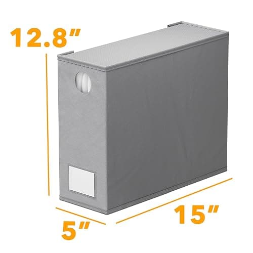 SpaceAid 4 Pack Bed Sheet Organizers and Storage, Foldable Organizer for Linen Closet, Sheets Set Folder Keeper with Window XL (Queen & King Size) Organizing Bedding Container, Gray 91ZDSN-SL01-G4 thumbnail 2