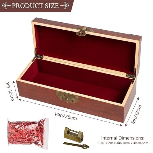 ERUOAEY Personalized Wood Wine Box, Custom Engraved Wine Gift Box, for Wedding, Anniversary, Engagement, Wine Box Ceremony, Bridal Shower thumbnail 3
