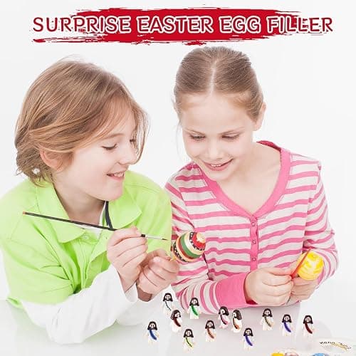 SUNYIWJIE 200Pcs 10-Color Little Jesus Figures, Mini Jesus Figurines in Bulk, Jesus Loves You Figures, Pocket Jesus Tiny Statues, Easter Egg Filler, Christmas Religious Decoration (200) thumbnail 2