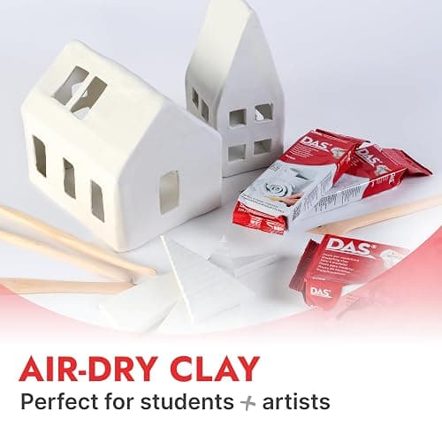DAS Modeling Clay Air Hardening, White, 2.2lb, 1 Count | Supports classroom learning, crafts and creative activities thumbnail 2