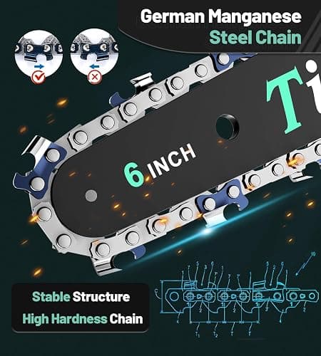 Tietoc Mini Chainsaw 6-Inch with 2 Batteries, Electric Saw Gifts for Women Dad Husband Gardener, Cool Gadgets for Men 2026, Mens Gifts for Birthday Anniversary Christmas for Adults Men Dad thumbnail 4