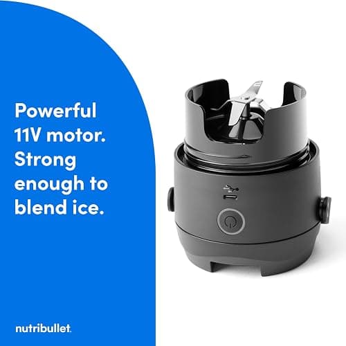 nutribullet Flip Portable Blender with Insulated Cup, Cordless, Black, NBPB50350AK thumbnail 7