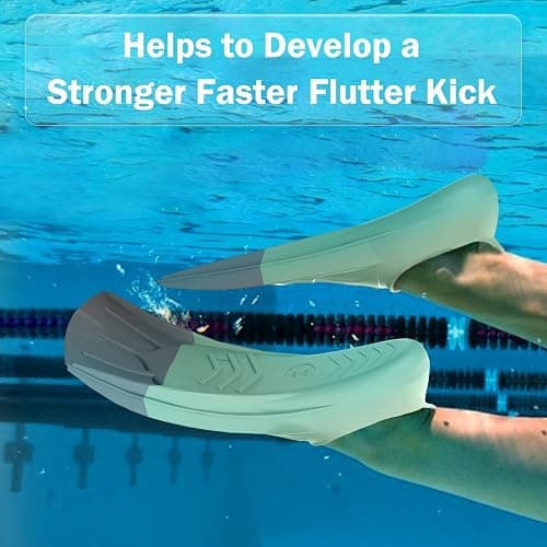 Gintenco Swim Fins, Adults & Kids Swim Training Fins for Lap Swimming | Travel Size Flippers with Mesh Bag, Silicone Swimming Fins for Beginners Teens Women Men thumbnail 3