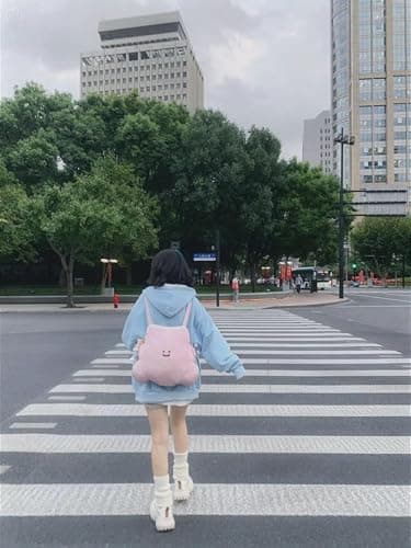 Manniduole Women Kawaii Oversized Zip Up Hoodie Cute Cartoon Embroidery Casual Pullover Sweatshirt Harajuku Casual Streetwear thumbnail 6