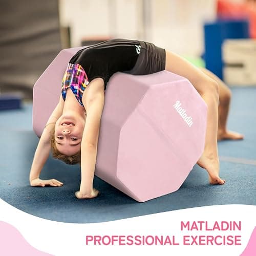 Matladin Gymnastics Octagon Mat, 24"x26" Tumbling Equipment with High Density Sponge Filling, Exercise Mats for Cheerleading Martial Arts and Home Gym Use thumbnail 7