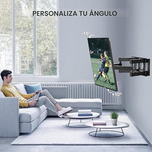 PERLESMITH Soporte TV Pared Articulado Inclinable Y Giratorio – Soporte TV para 26-70 Pulgadas Pantallas – MAX VESA 400x400mm, para Soportar 45kg thumbnail 5