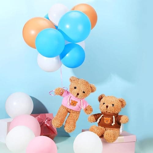 Aoriher 2 Pieces Christmas Stuffed Bears Animal Plush Gifts Prom 11.8 Inch Soft Bear Clothes Bear Plush for Newlyweds Mom Grandma Women Baby Shower Party Favor thumbnail 6