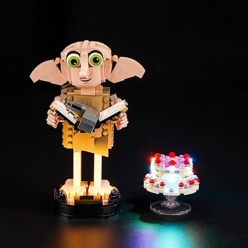 BrickBling Kit d'éclairage LED pour Lego Dobby The House-Elf (pas de Lego), kit d'éclairage décoratif pour Lego 76421 Harry Potter Dobby l'elfe de la maison - Jouet créatif thumbnail 2