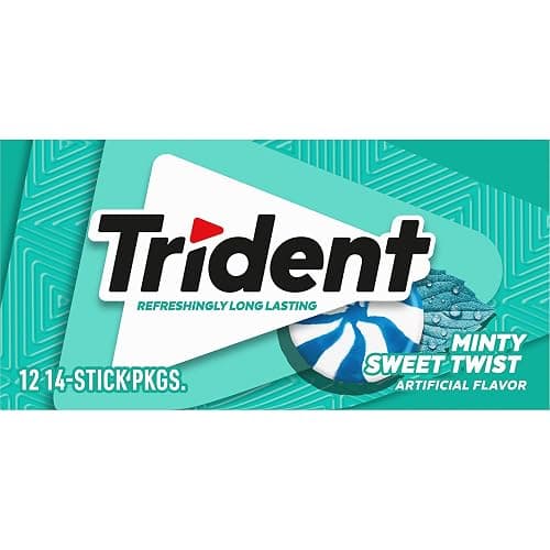Trident Minty Sweet Twist Gum, 12 Packs of 14 Pieces (168 Total Pieces) | Chewing Gum with Xylitol, Perfect for Long Lasting Fresh Breath at School, Work & Travel thumbnail 15