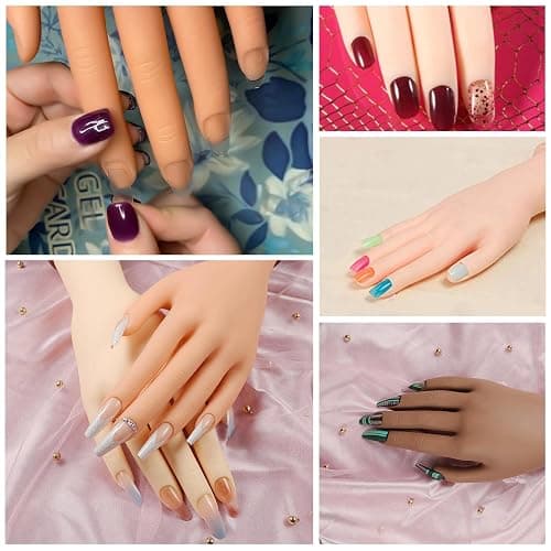 FU SHEN Practice Hand for Acrylic Nails,Mannequin Hands for Nails Practice,Nail Art Hand Nail Training Hand Nail Fake Hand Nail Hand Practice Acrylic Nail Hand 1Pcs Nude Hand thumbnail 7
