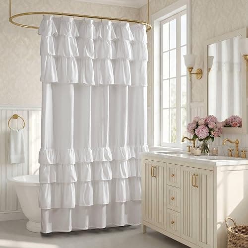  White Shower Curtain - Image 1