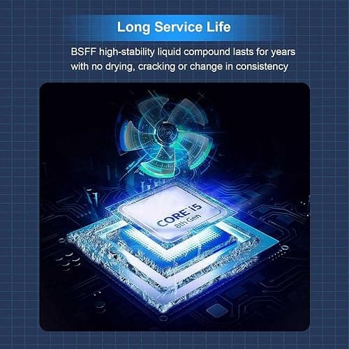 BSFF Thermal Paste, 5.5g with Toolkit CPU Paste Thermal Compound Paste Heatsink for IC/Processor/CPU/All Coolers, Carbon Based High Performance thumbnail 6