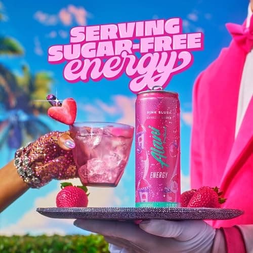 New Alani Energy Drinks Cotton Candy, Hawaian Shaved Ice, Pink Slush Variety Pack Sugar-Free, Low-Calorie, 200mg Caffeine, Energy Boost Drink 12 fl oz (Pack of 6) Repackaged By * Shadow Hunter* thumbnail 7