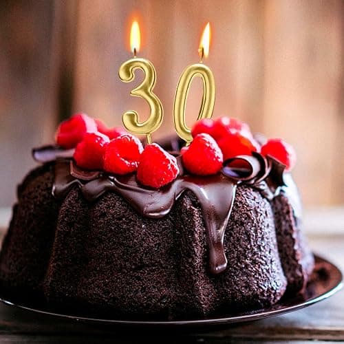 Beanlieve 10-Pieces Numeral Birthday Candles - Cake Numeric Candles Number 0 1 2 3 4 5 6 7 8 9,Used for Cake Decoration on Birthday Parties and Wedding Anniversary Celebrations(Champagne Gold) thumbnail 5