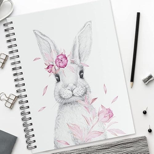 FIXSMITH 5.5"X8.5" Sketch Book | 100 Sheets (68 lb/100gsm) Sketchbook| Acid Free Drawing Paper | Spiral Bound Artist Sketch Pad | for Kids, Beginners, Artists & Professionals | Bright White thumbnail 6