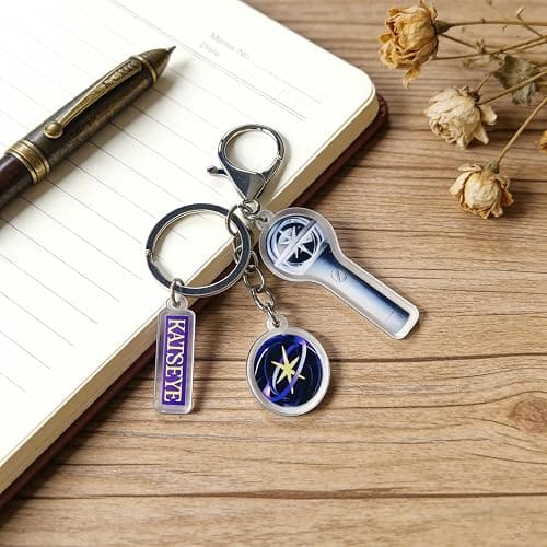 IQIC Katseye Merch Keychain Acrylic Lightstick Keyring Charm Pendant Backpack Accessories Concert Merch for Fans Gifts thumbnail 3