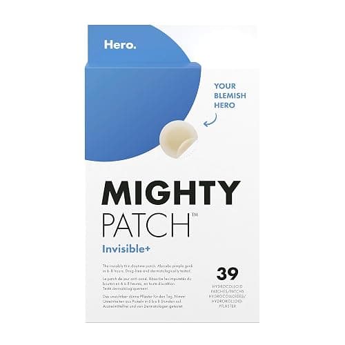 Mighty Patch Invisible+ Spot Patches by Hero Cosmetics, Daytime Acne Treatment, Clear Spot Remover Hydrocolloid Patches, Anti Acne Dots, Spot Treatment Blemish & Pimple Stickers - 39 Pimple Patches - Image 1