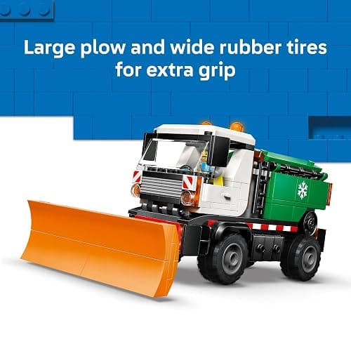 LEGO City Snowplow Truck Building Toy for Kids - Pretend Play Vehicle for Boys & Girls, Ages 5+ - Toy Truck W/Movable Plow & Driver Minifigure - Gift Idea for Birthdays - 60490 thumbnail 3