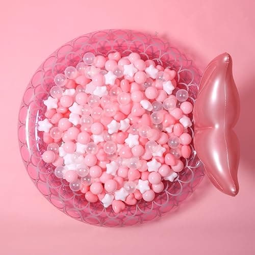 GOGOSO Ball Pit Balls,Plastics Balls for Ball Pit, Stars Hearts Shape for PastelBall for Toddlers Kids thumbnail 8