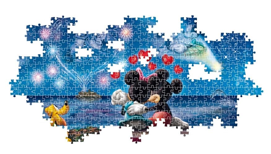 Clementoni - Puzzle 1000 Pezzi per Adulti e Ragazzi, Collection Panorama Tema Disney Mickey & Minnie, con Poster Incluso, Compact Box, Idea Regalo Made in Italy, 98x33 cm, 39503 thumbnail 7