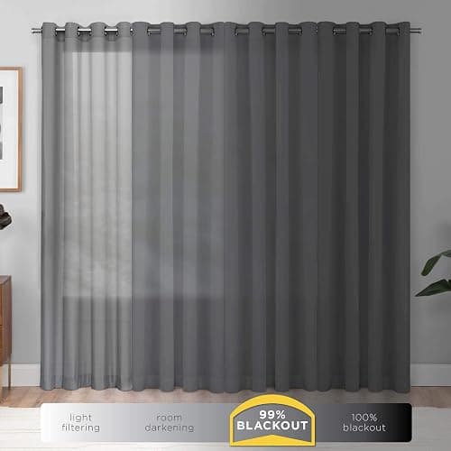 ECLIPSE Kendall Modern Blackout Thermal Rod Pocket Window Curtain for Bedroom or Living Room (1 Panel), 42" x 63", Black thumbnail 2