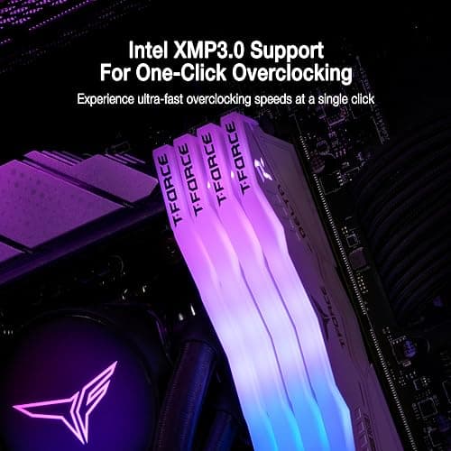 TEAMGROUP T-Force Delta RGB DDR5 Ram 32GB (2x16GB) 6000MHz PC5-48000 CL30 Intel XMP 3.0 & AMD Expo Compatible Desktop Memory Module Ram White FF4D532G6000HC30DC01 thumbnail 3