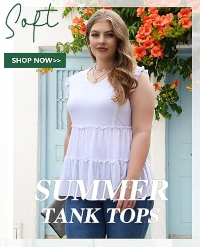 AGSEEM Babydoll Tops for Women Summer Casual Loose Fit Cute Peplum Tank Top | V Neck Ruffle Sleeve Shirts, Lightweight Flowy Pleated Blouse for Daily Life, Beach, Vacation, Going Out, 2026 Trendy Outfits thumbnail 6