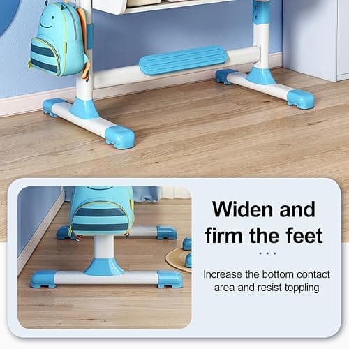 Tazauue Kids Desk and Chair Set, Height Adjustable Children Study Table and Chair, Desk for Kids, Toddler Writing Table with Bookstand and Storage Drawer, Mesa para Niños for Boys Girls thumbnail 6