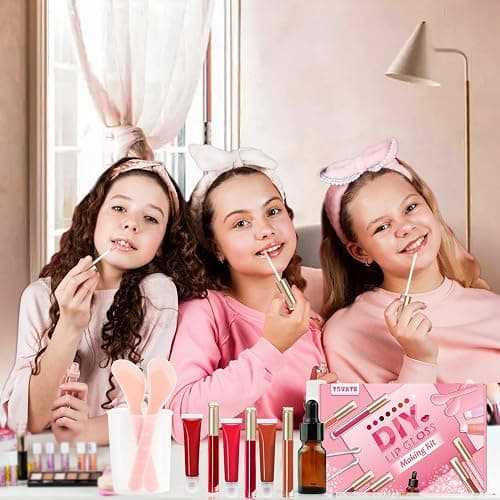 TSVATE Lip Gloss Making Kit, Lip Gloss Kit, Diy Lipgloss Set, Fun Make Your Own Lipgloss Kids Lip Gloss for Girls, Women, Moisturizing Lip Gloss Base, Jojoba Oil, Tubes, Gift for Her thumbnail 9