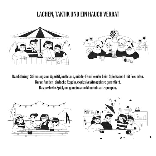 Bandit – Kartenspiel Erwachsene und Familie – Strategisches und schnelles Bluff Spiel für 2 bis 6 Spieler – Gedächtnis und Taktik – Kompaktes Format – Originelles Geschenk – Spielabende und Reisen thumbnail 4